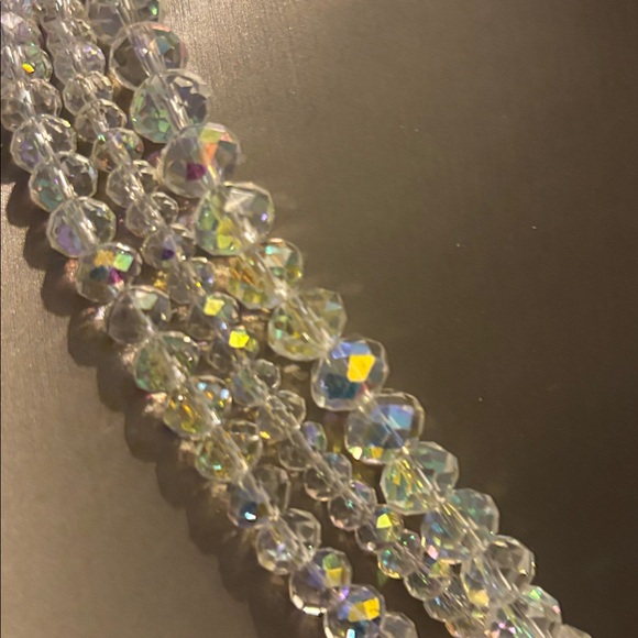 Donna Dressler 1980’s Graduated AB Crystal Bead Necklace 22” - Picture 8 of 13